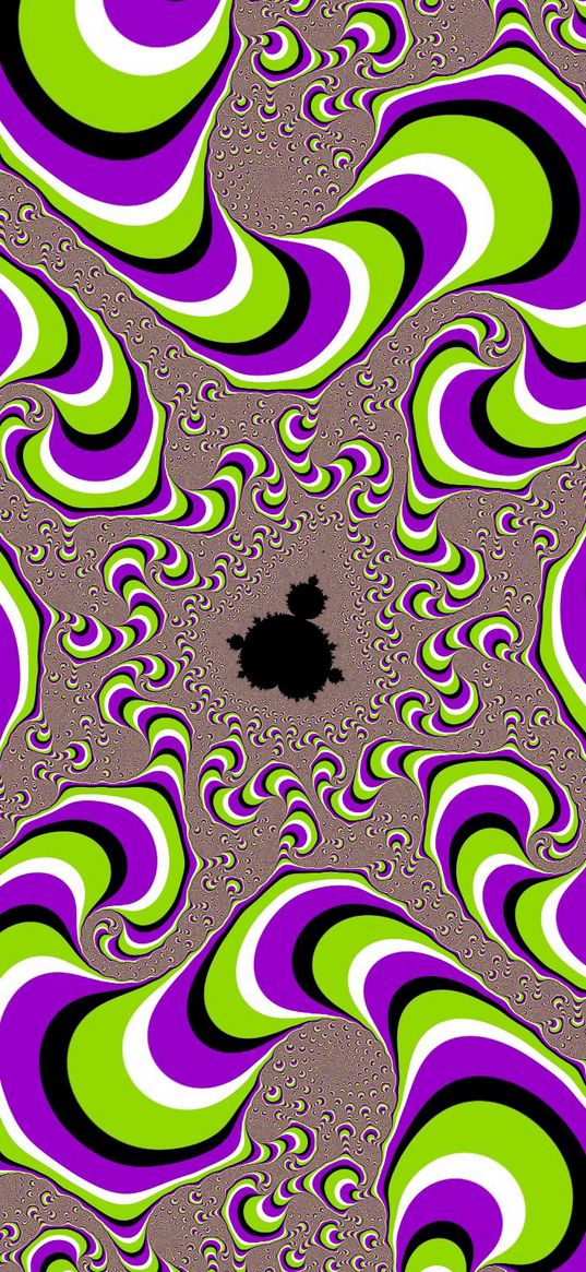 abstraction, illusion, purple, green, white