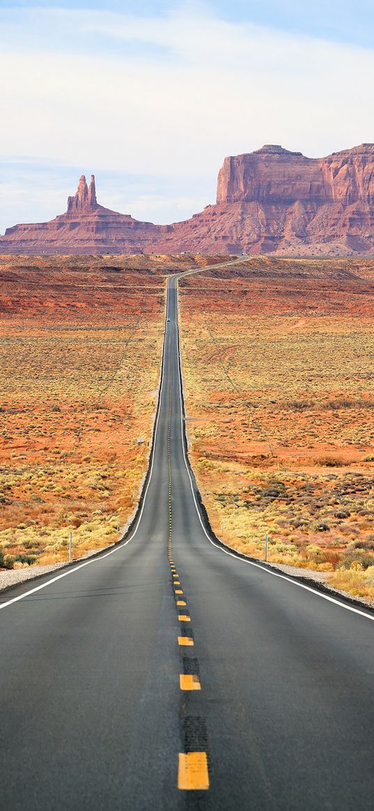 road, desert, mountains, track