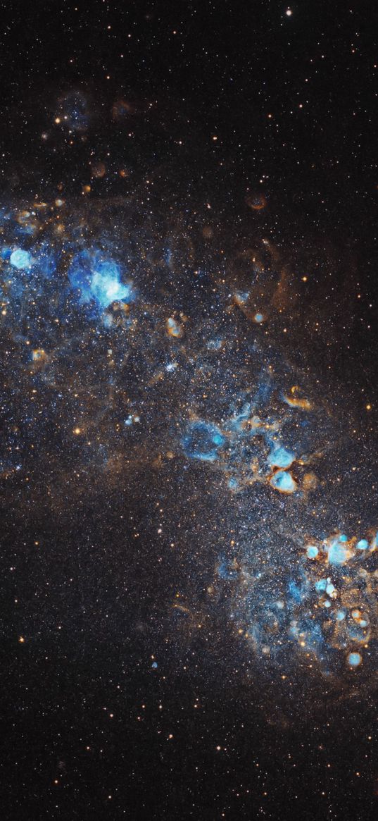 magellanic cloud, galaxy, glow, stars, space