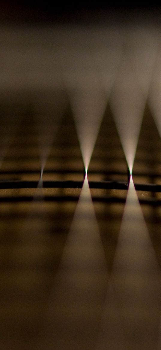 fretboard, guitar, glow, glare, macro