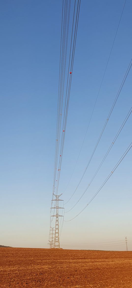 power lines, fields, outdoors