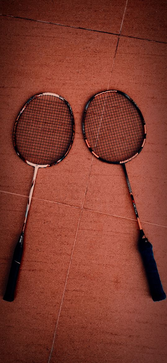 badminton, racket, sports, brown