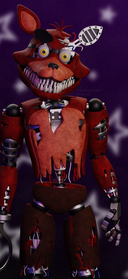 grim foxy, five nights with freddy, fnaf, game, character, art