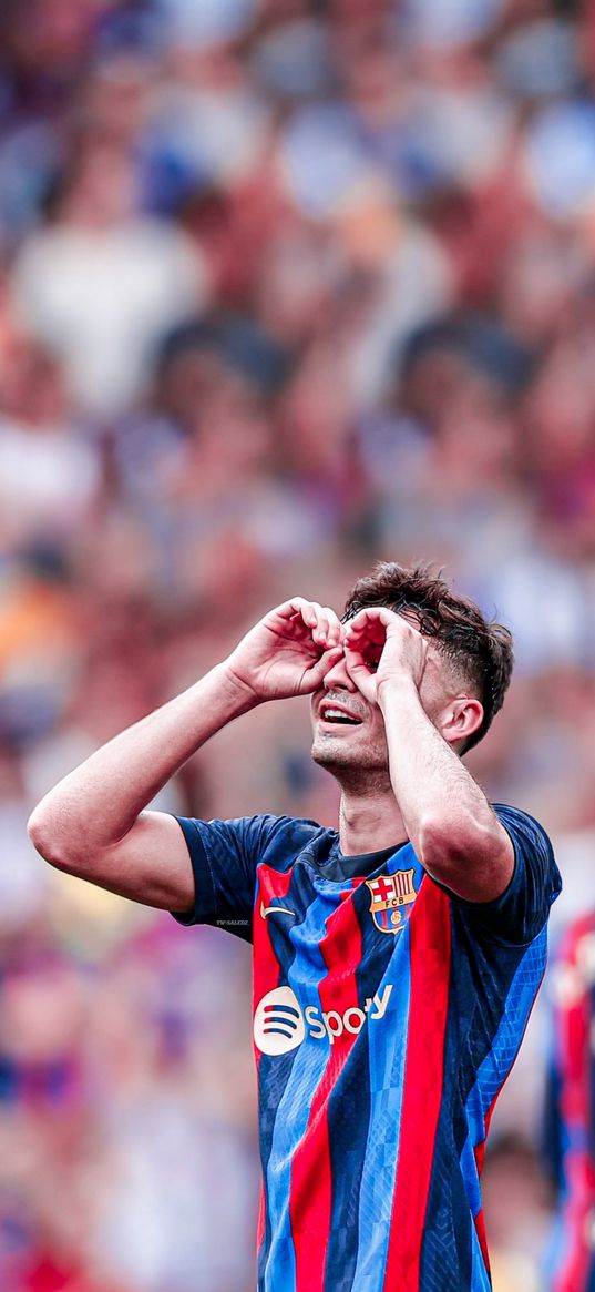 pedri, football player, barcelona, football, gesture, glasses