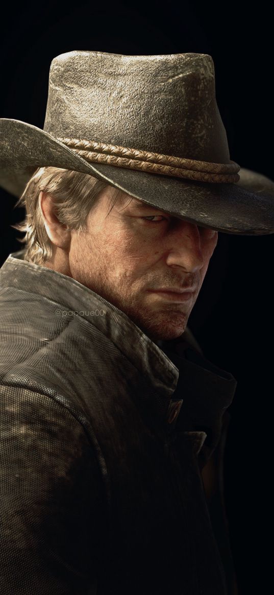 arthur, red dead redemption 2, game, character, hat