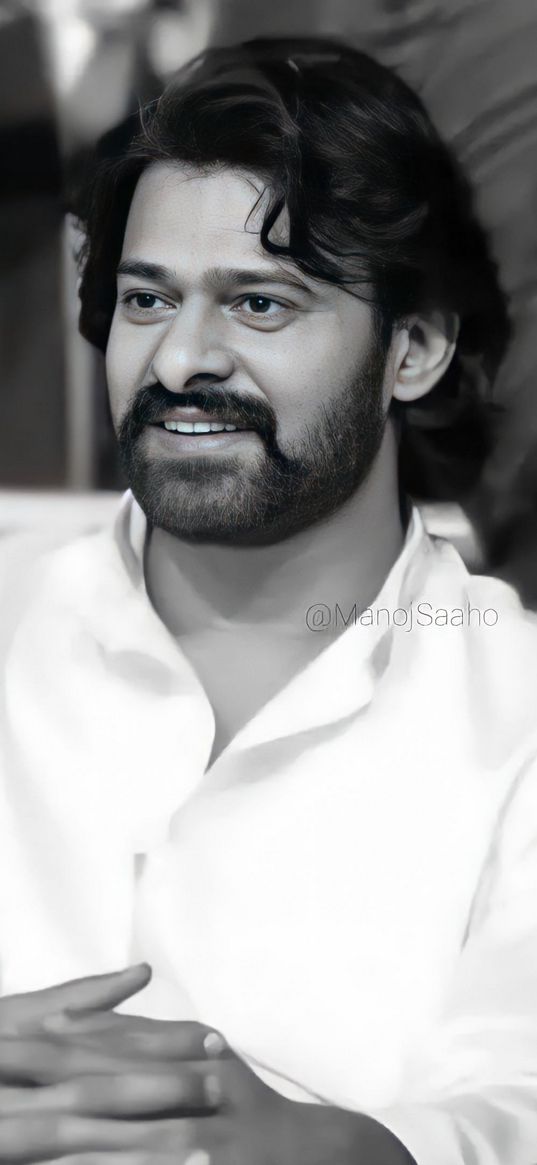 prabhas, actor, bollywood, black and white