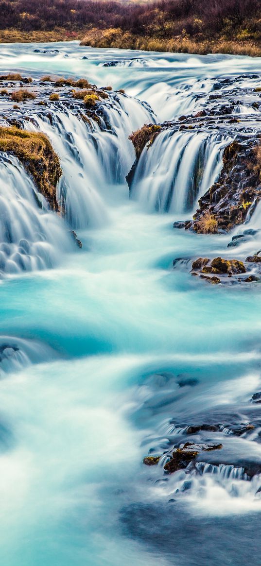 river, cascades, splashing, long exposure, nature