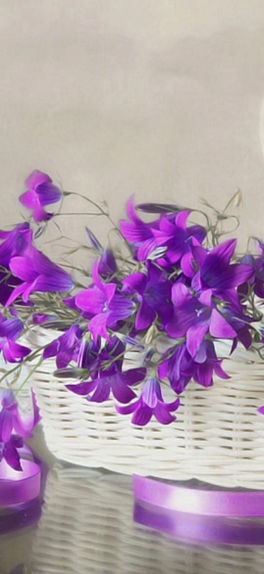 bells, flowers, basket, jar, ribbon, shell