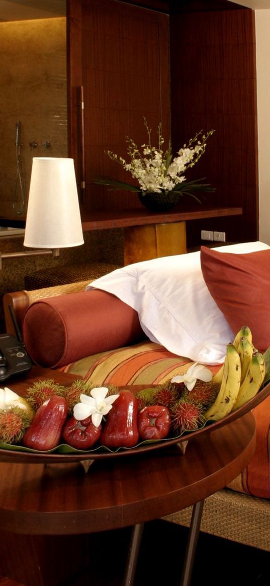 bed room, fruit, furniture