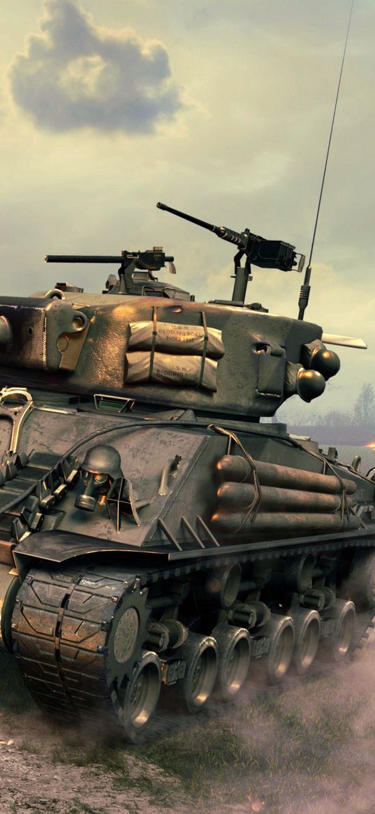 tank, world of tanks, game, soldier, field