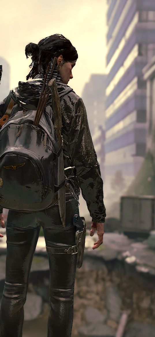 the last of us, game, girl, character, city