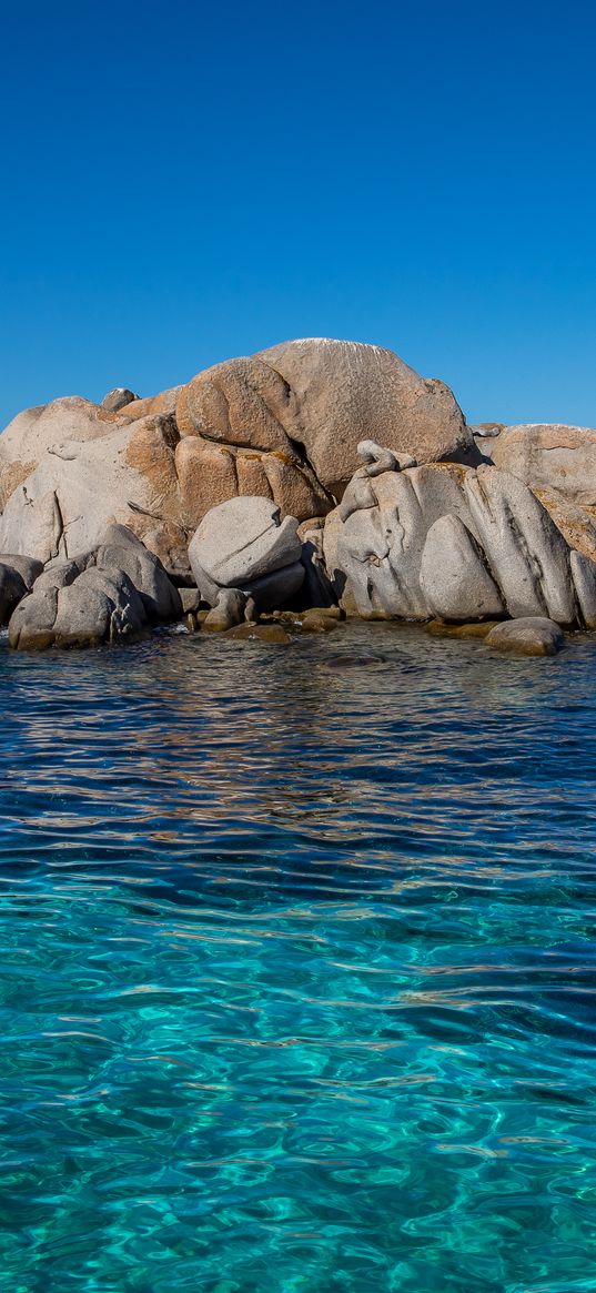 lagoon, sea, rocks, water, coast, nature