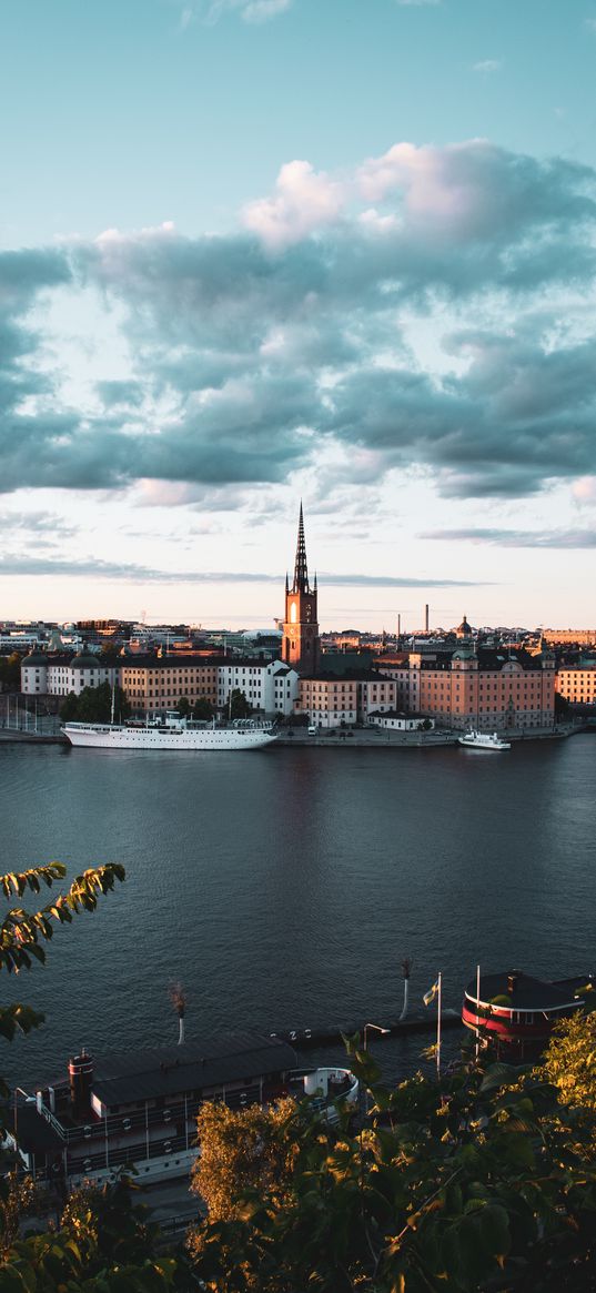 city, port, buildings, stockholm, sweden