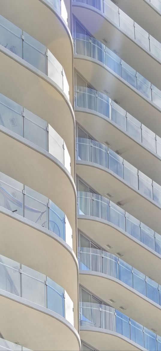 building, facade, balconies, white