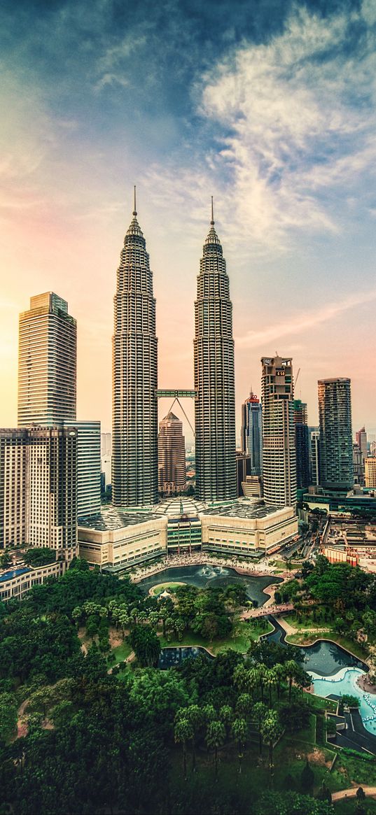 city, skyscrapers, architecture, kuala lumpur, malaysia