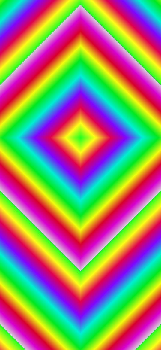 rainbow, abstraction, rhombus, bright