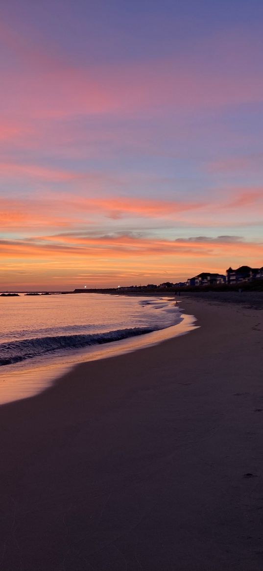 beach, coast, sea, sunset, nature, landscape