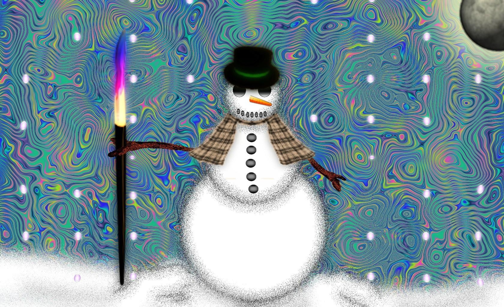 snowman, fire, patterns, backgrounds, bright