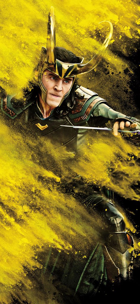 loki, thor, movie, marvel, villain, smoke, yellow