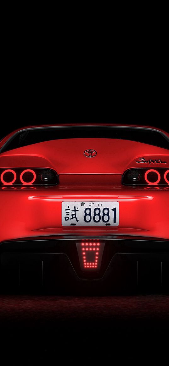 toyota supra, car, red, wallpapers