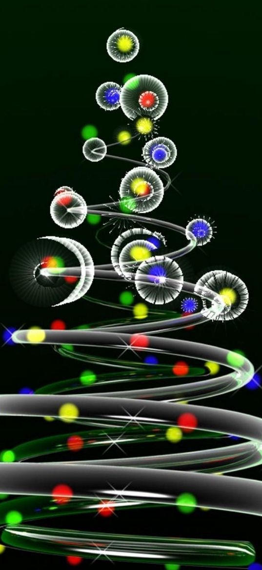 christmas tree, garlands, christmas, holiday, background