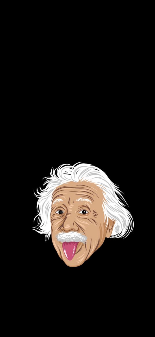 albert einstein, scientist, minimalism, black background, art