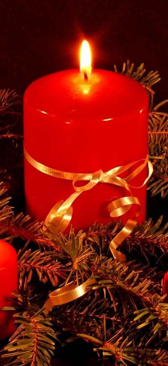 candles, thread, needles, fire, gift, holiday, christmas