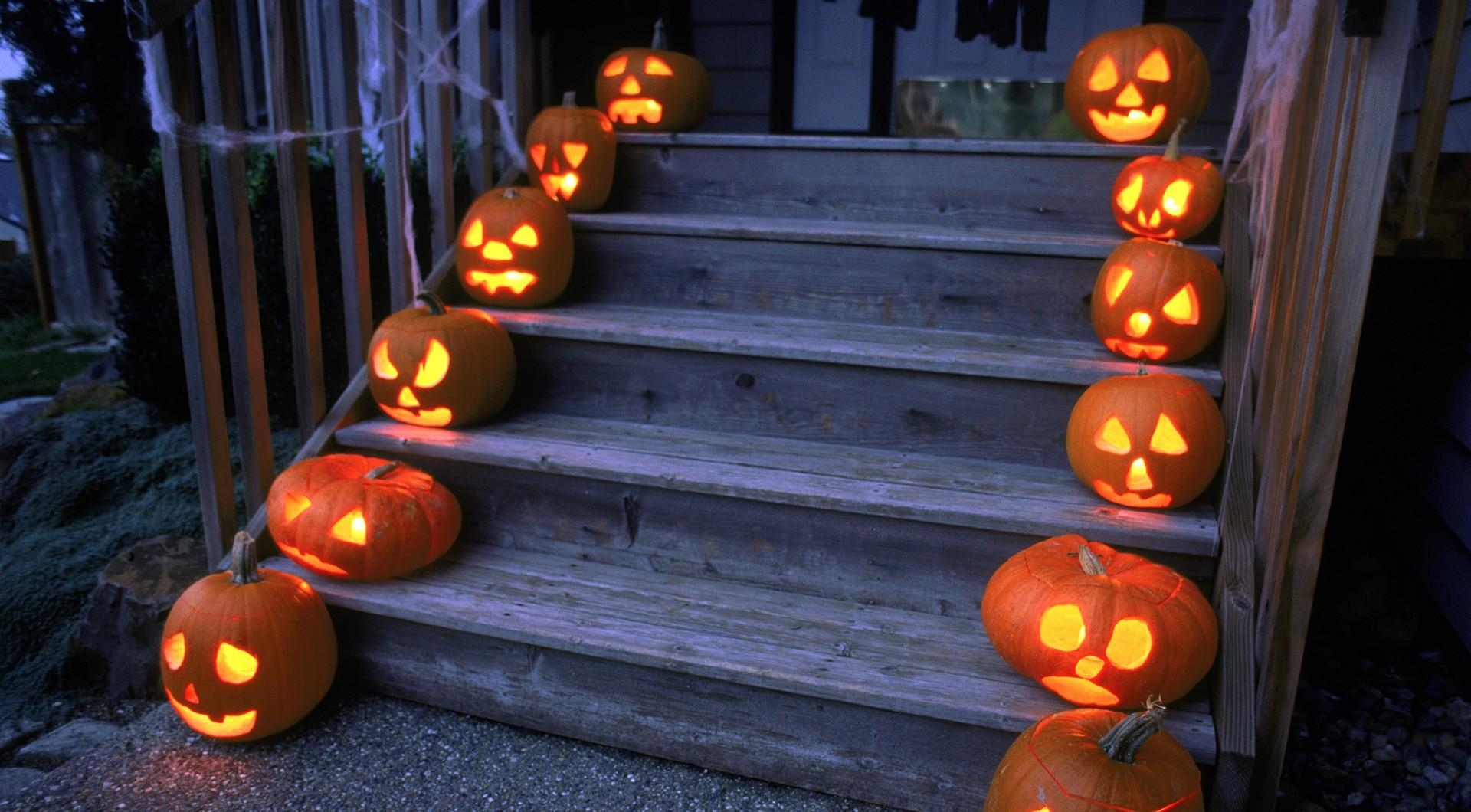 halloween, holiday, pumpkin, stairs, porch