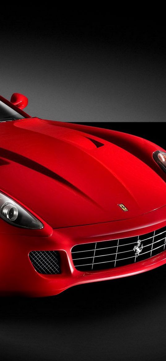 ferrari, scaglietti, red, fast, dark