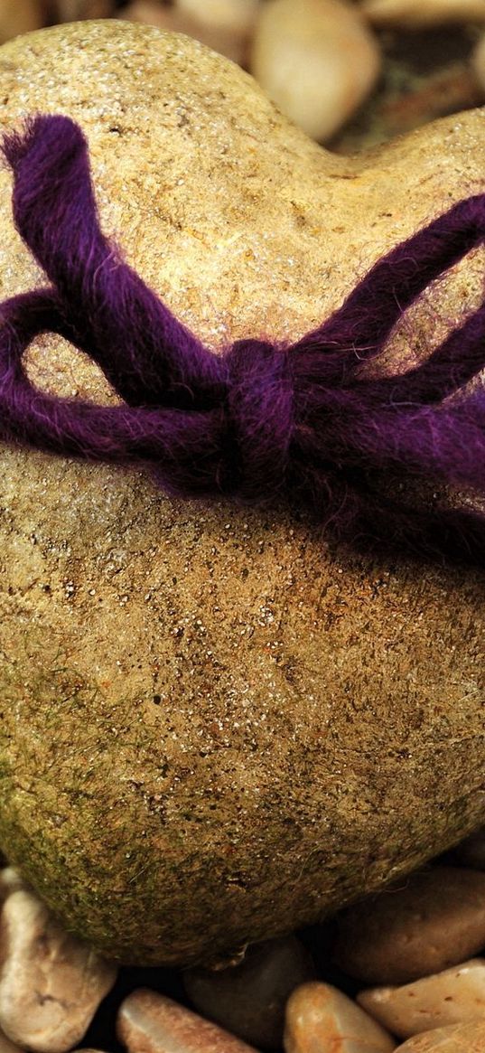 stone, flowers, beach, rope