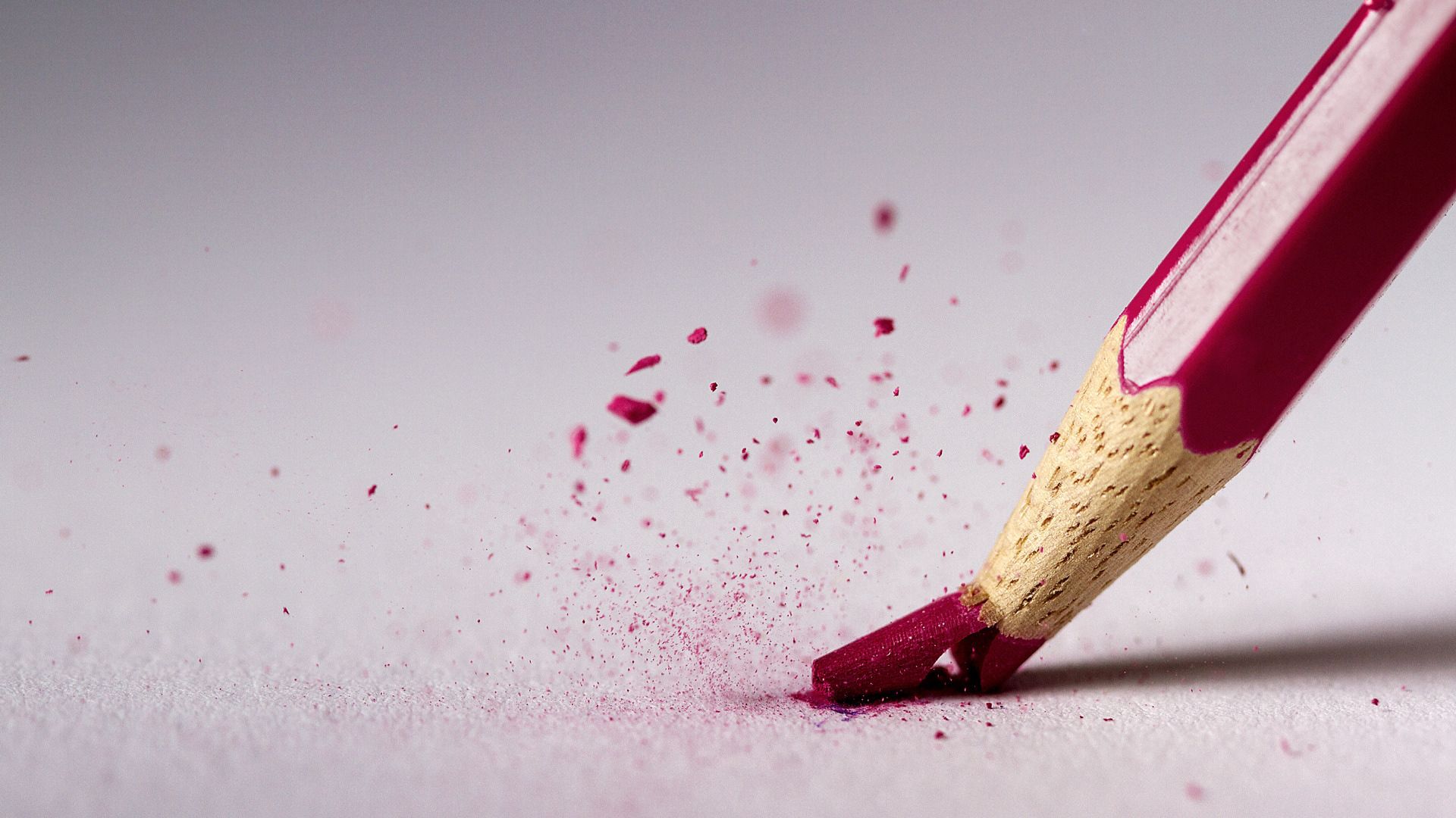 pencil, broken, red, macro, color