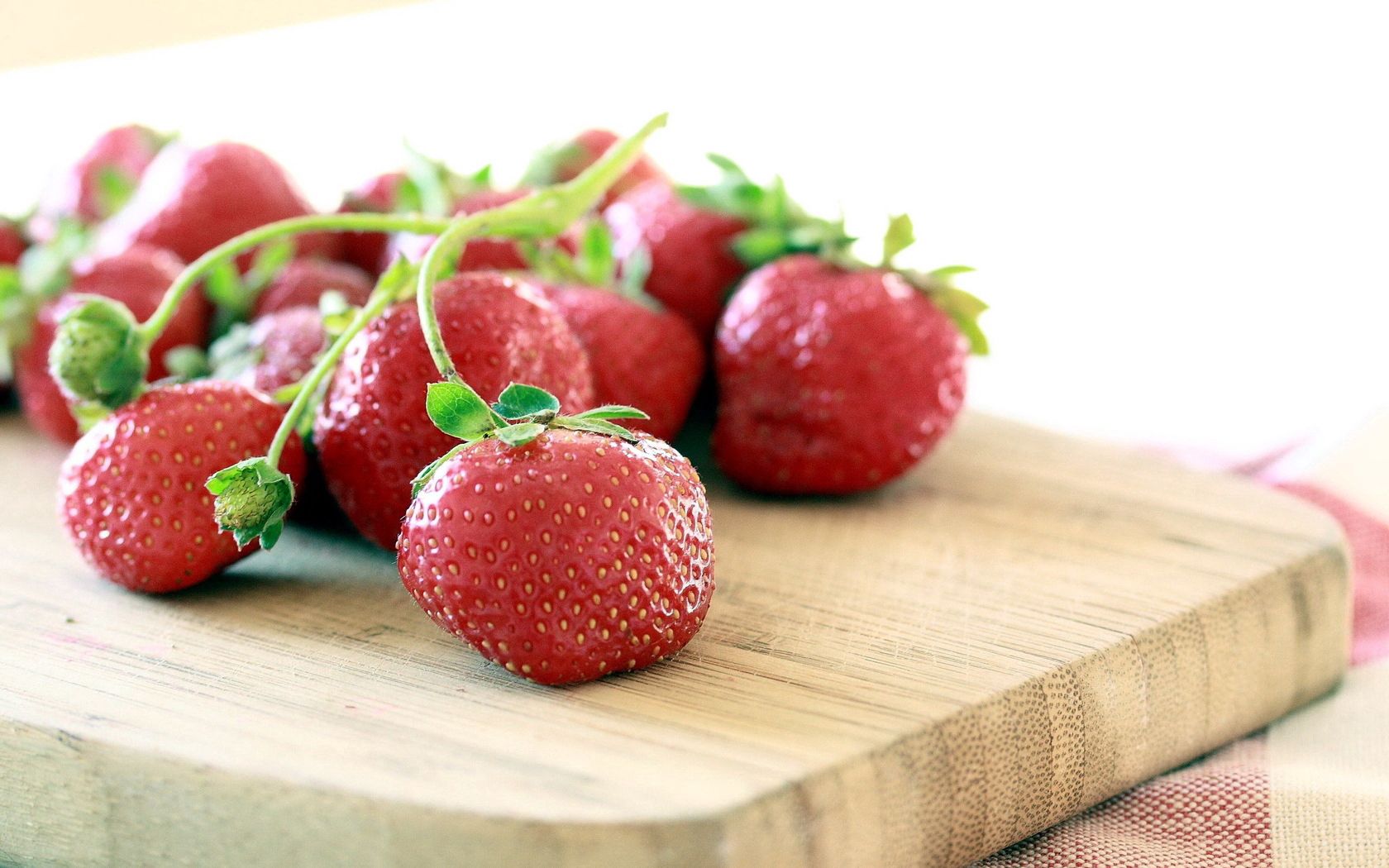 strawberry, branch, berries, table