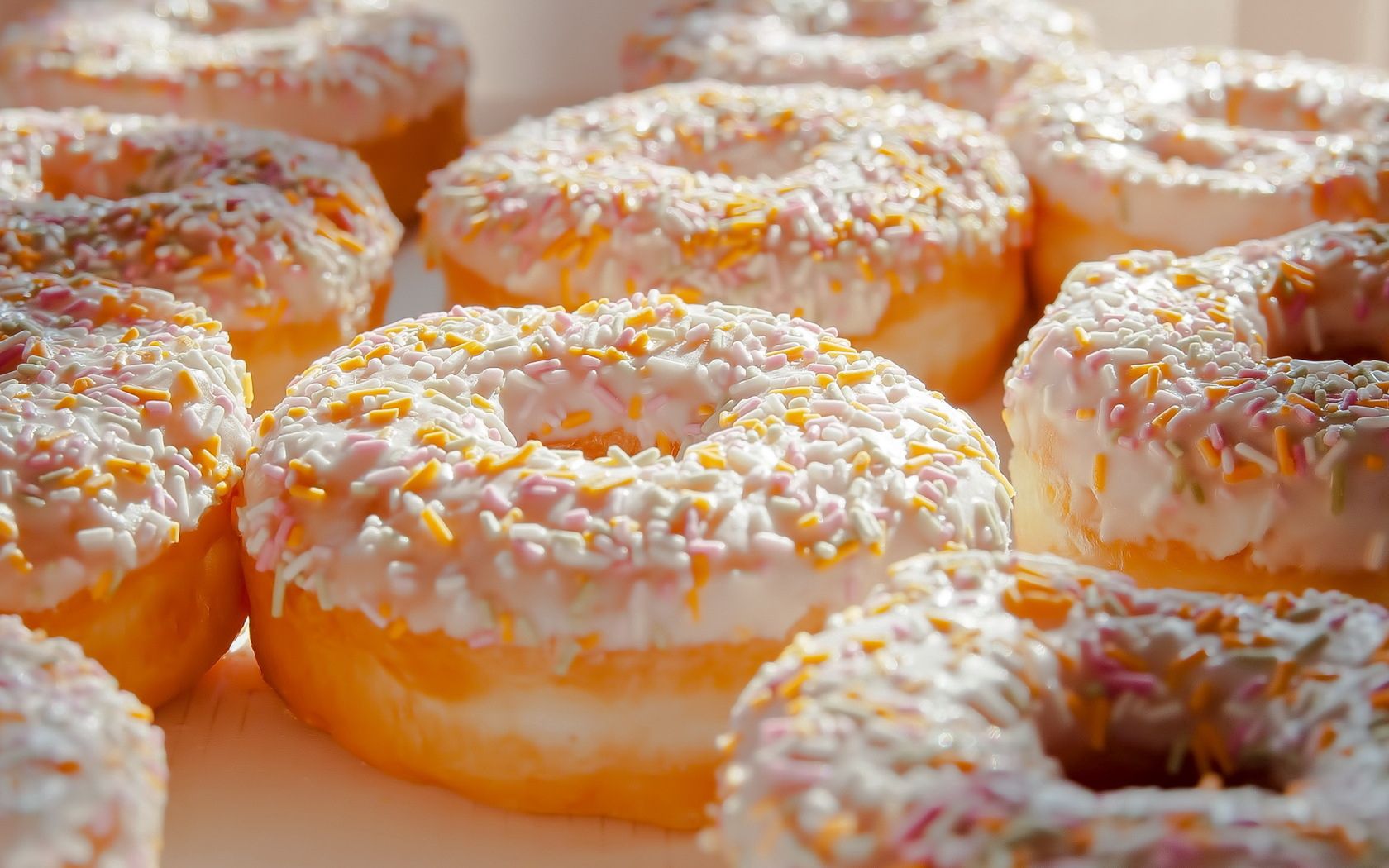 donuts, macro, sprinkling, sweet