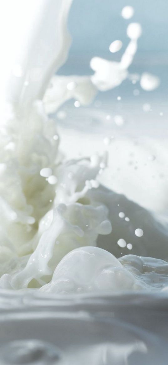 close-up, white, milk, spray, liquid