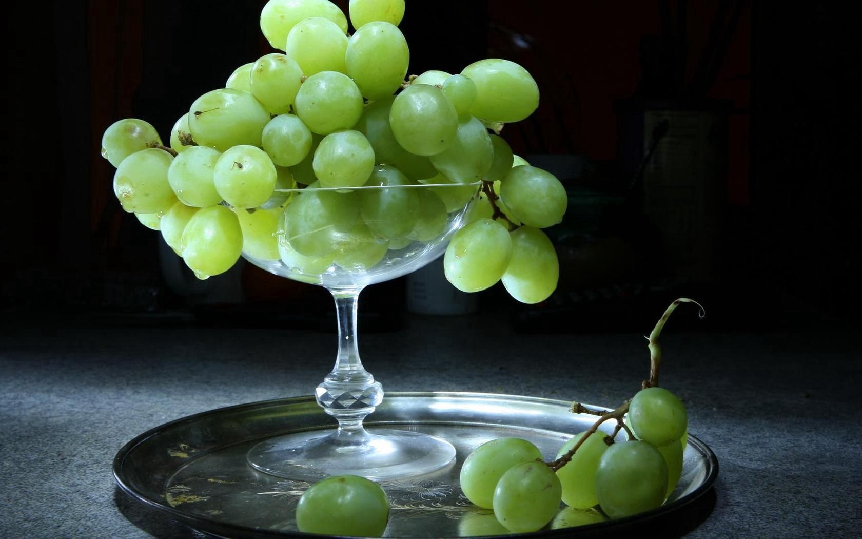 grapes, berry, tray, vase