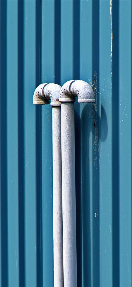 pipes, surface, relief, minimalism, blue