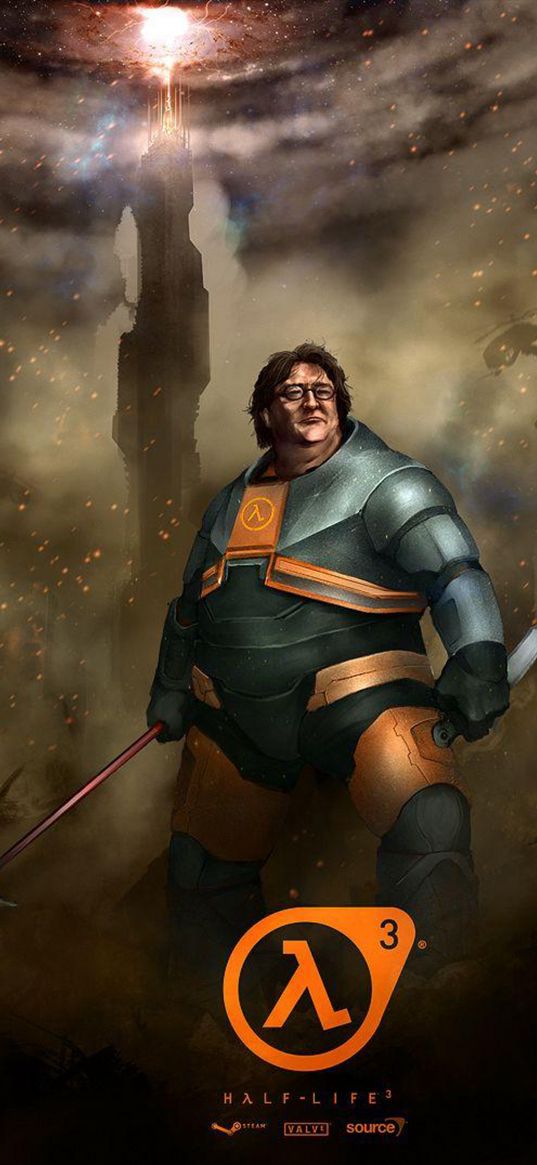 half life, game, gabe newell, tower, art