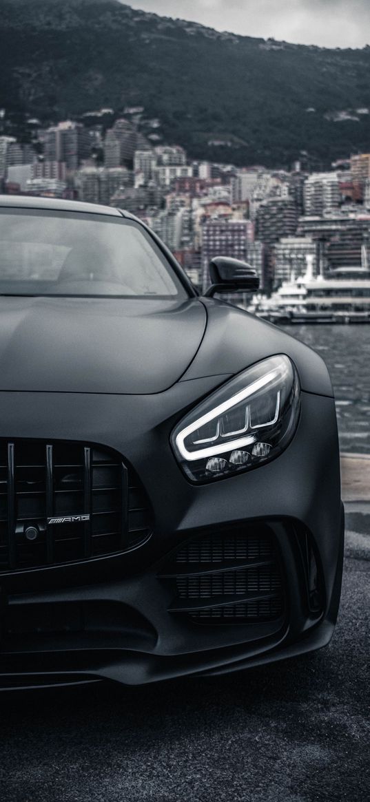 mercedes amg, mercedes, car, sports car, black, city