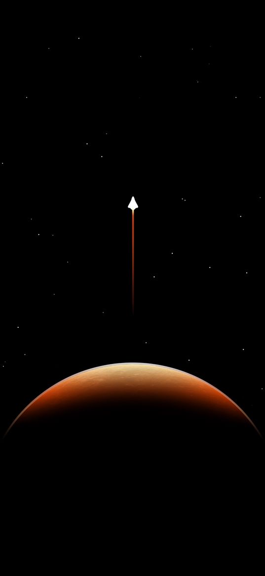 mars, rocket, takeoff, space, art