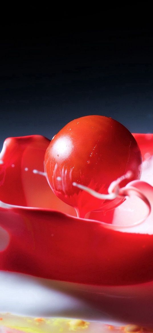 close-up, drop, red, spray, liquid