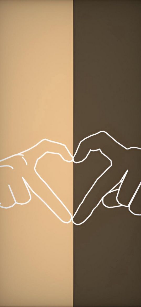 hands, heart, couple, love, stripes, beige, brown, art