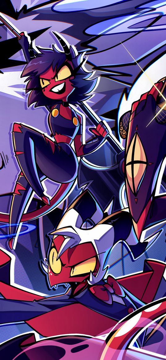 helluva boss, cartoon, characters, demons, art