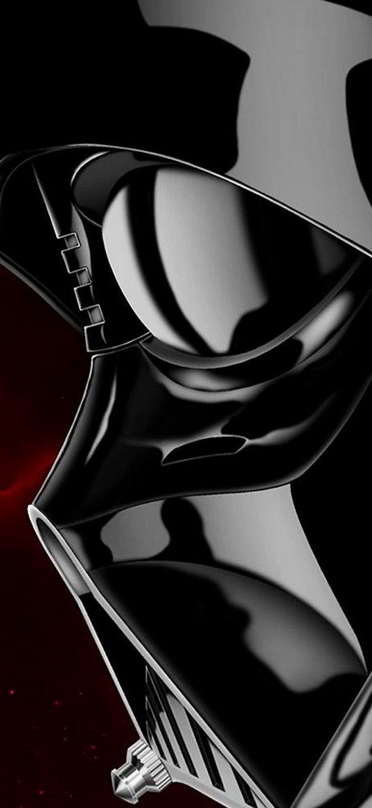 darth vader, star wars, helmet, red background, art