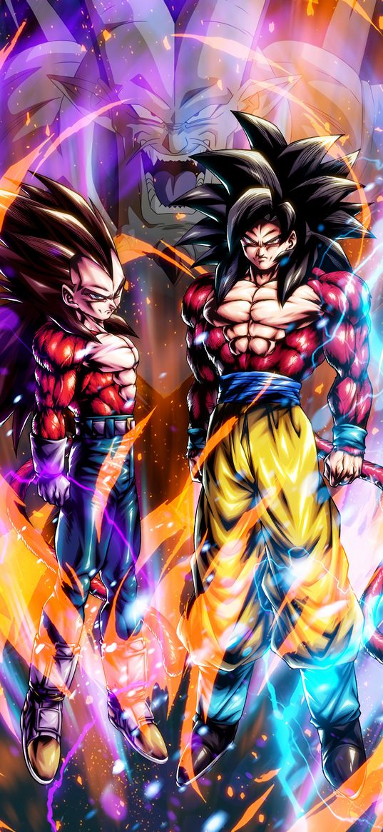 goku, vegeta, dragon ball, anime, fighters, muscular, superpower, art