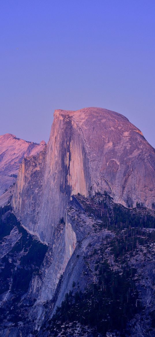 peak, rock, california, twilight, mountain