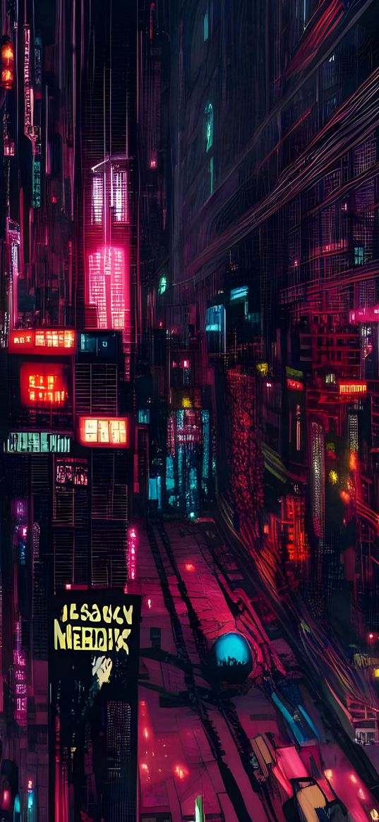 night city, retro, neon, cyberpunk