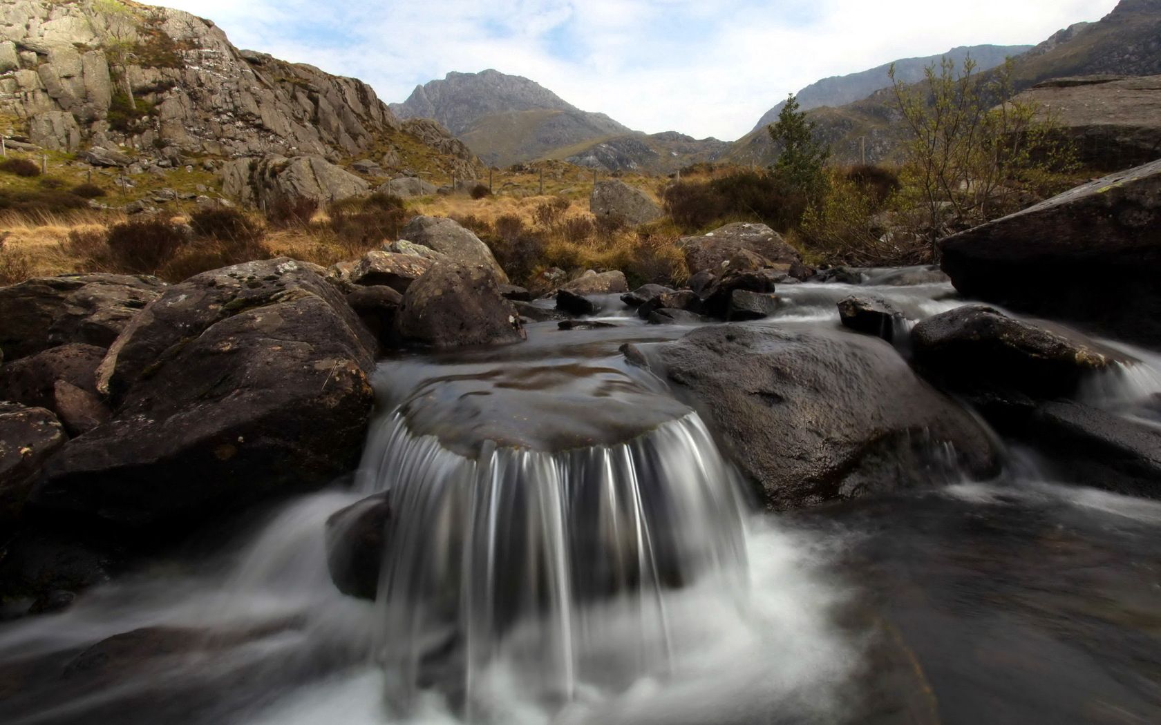 water, stream, murmur, stones, mountain river