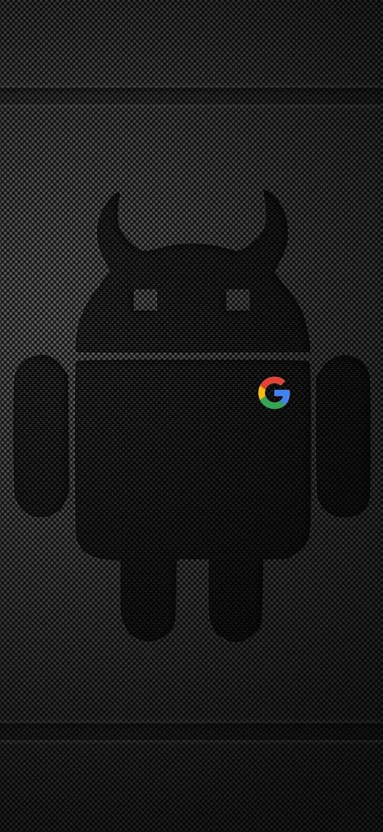 android, google, logo, robot, texture, gray background