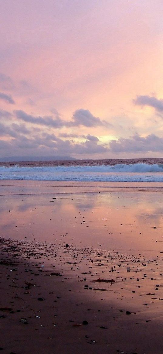 coast, evening, ocean, sand, emptiness