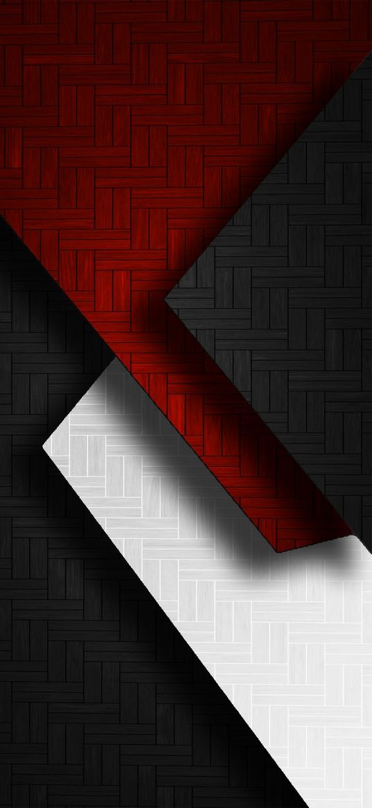 shapes, overlay, texture, white, red, black, abstraction